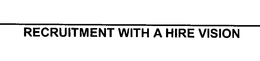 RECRUITMENT WITH A HIRE VISION trademark