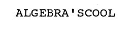 ALGEBRA' SCOOL trademark