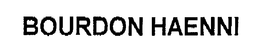 BOURDON HAENNI trademark