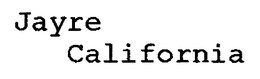 JAYRE CALIFORNIA trademark