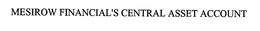 MESIROW FINANCIAL'S CENTRAL ASSET ACCOUNT trademark