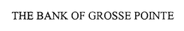 THE BANK OF GROSSE POINTE trademark