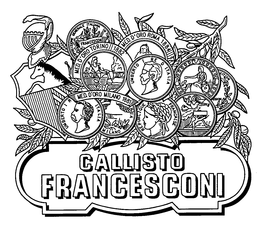 CALLISTO FRANCESCONI ESPOSIZIONE GENERALE ITALIANA IN TORIN MED. D'ORO TORINO 1882 MED. D'ORO ROMA 1884 MED. D'ORO MILANO 1881 UMBERTO I RE D ITALIA REPUBLIQUE FRANCAISE trademark