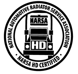 NATIONAL AUTOMOTIVE RADIATOR SERVICE ASSOCIATION NARSA HD CERTIFIED trademark