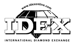 IDEX WWW.IDEXONLINE.COM INTERNATIONAL DIAMOND EXCHANGE trademark