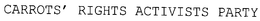CARROTS' RIGHTS ACTIVISTS PARTY trademark