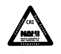 NAHI CRI NATIONAL ASSOCIATION OF HOME INSPECTORS, INC. CERTIFIED REAL ESTATE INSPECTOR trademark