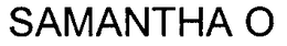 SAMANTHA O trademark