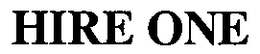 HIRE ONE trademark