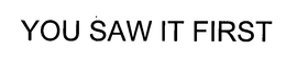 YOU SAW IT FIRST trademark