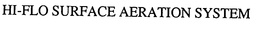 HI-FLO SURFACE AERATION SYSTEM trademark