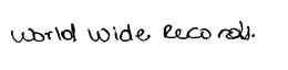WORLD WIDE RECORDS trademark