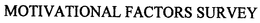 MOTIVATIONAL FACTORS SURVEY trademark
