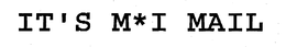 IT'S M*I MAIL trademark