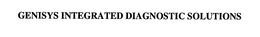 GENISYS INTEGRATED DIAGNOSTIC SOLUTIONS trademark