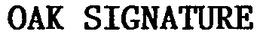 OAK SIGNATURE trademark