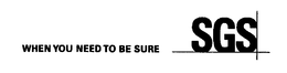 WHEN YOU NEED TO BE SURE SGS trademark