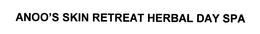 ANOO'S SKIN RETREAT HERBAL DAY SPA trademark