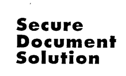 SECURE DOCUMENT SOLUTION trademark