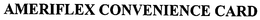 AMERIFLEX CONVENIENCE CARD trademark
