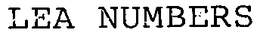 LEA NUMBERS trademark