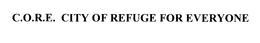 C.O.R.E. CITY OF REFUGE FOR EVERYONE trademark