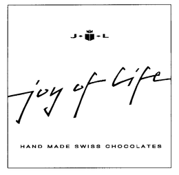 J L JOY OF LIFE HAND MADE SWISS CHOCOLATES trademark