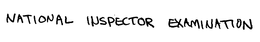 NATIONAL INSPECTOR EXAMINATION trademark