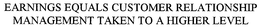 EARNINGS EQUALS CUSTOMER RELATIONSHIP MANAGEMENT TAKEN TO A HIGHER LEVEL trademark