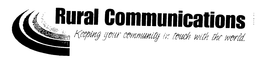 RURAL COMMUNICATIONS KEEPING YOUR COMMUNITY IN TOUCH WITH THE WORLD. trademark