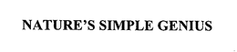 NATURE'S SIMPLE GENIUS trademark