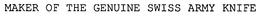 MAKER OF THE GENUINE SWISS ARMY KNIFE trademark