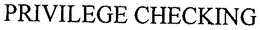 PRIVILEGE CHECKING trademark