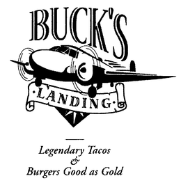 BUCK'S LANDING LEGENDARY TACOS & BURGERS GOOD AS GOLD trademark