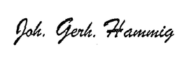 JOH. GERH. HAMMIG trademark