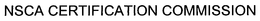 NSCA CERTIFICATION COMMISSION trademark