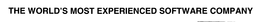 THE WORLD'S MOST EXPERIENCED SOFTWARE COMPANY trademark