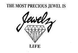 THE MOST PRECIOUS JEWEL IS LIFE JEWELZ trademark