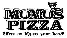MOMO'S PIZZA SLICES AS BIG AS YOUR HEAD trademark