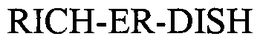 RICH-ER-DISH trademark