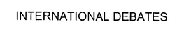 INTERNATIONAL DEBATES trademark
