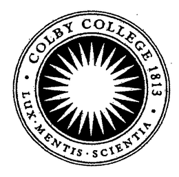COLBY COLLEGE 1813 LUX MENTIS SCIENTIA trademark
