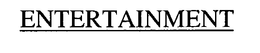 ENTERTAINMENT trademark