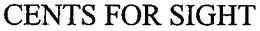 CENTS FOR SIGHT trademark