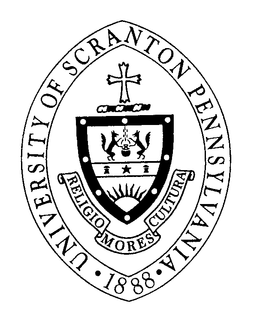 UNIVERSITY OF SCRANTON PENNSYLVANIA 1888 RELIGIO MORES CULTURA trademark