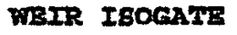 WEIR ISOGATE trademark