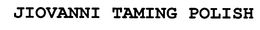 JIOVANNI TAMING POLISH trademark
