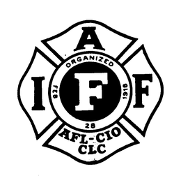 IAFF AFL-CIO CLC ORGANIZED FEB 28 1918 trademark