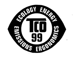 TCO 99 ECOLOGY ENERGY EMISSIONS ERGONOMICS trademark