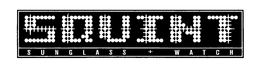 SQUINT SUNGLASS + WATCH trademark